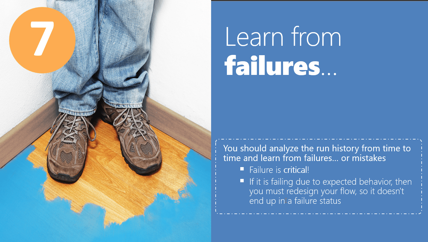 Learn from failures